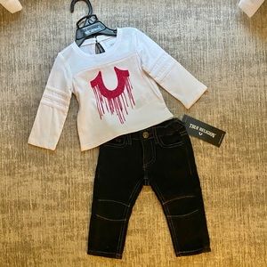 True Religion Two-Piece Tee & Jean Set